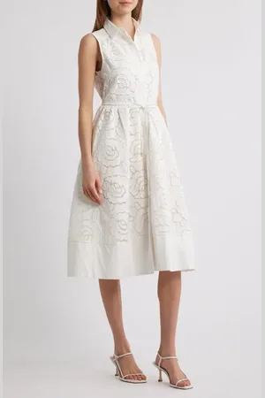 En Saison Chloe Sleeveless Midi Shirtdress in at Nordstrom, Size X-Small