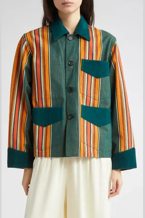 BODE Parakeet Stripe Craft Jacket in at Nordstrom, Size Medium