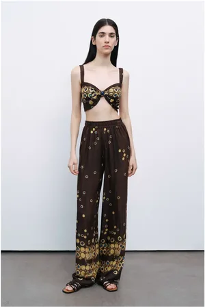 Nocturne Printed Flowing Pants in at Nordstrom, Size Small