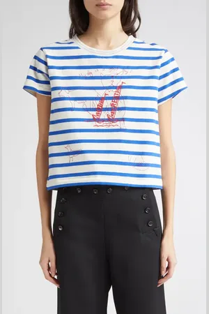 BODE Margate Sails Stripe T-Shirt in at Nordstrom, Size Small