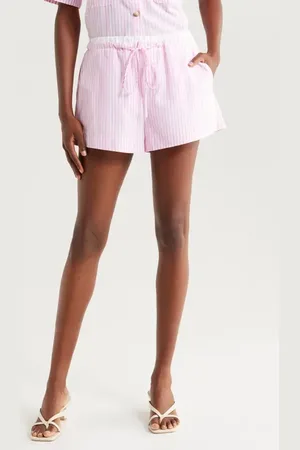 BLANK NYC Stripe Cotton Blend Shorts in at Nordstrom, Size X-Small