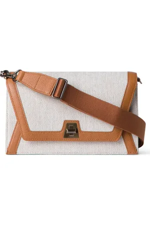 AKRIS Anouk Canvas & Calfskin Shoulder Bag in at Nordstrom
