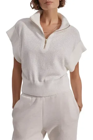 Varley Fulton Half-Zip Crop Pullover in at Nordstrom, Size X-Large