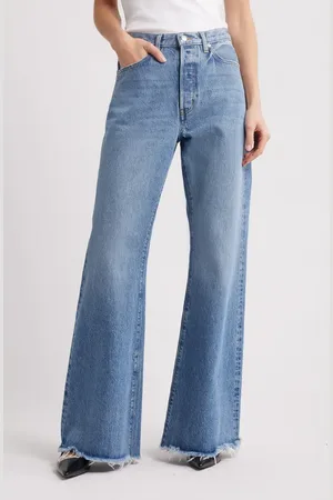 Frame The Lax Frayed High Waist Flare Jeans in at Nordstrom, Size 31