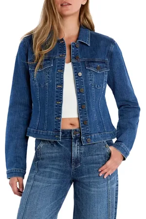 HINT OF BLU Sleek Stretch Denim Trucker Jacket in at Nordstrom, Size Medium