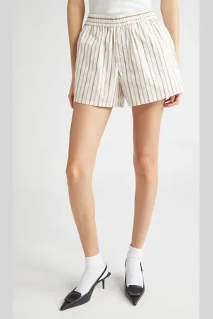 Tanner Fletcher Gender Inclusive Winnie Stripe Cotton Poplin Boxer Shorts in at Nordstrom, Size Small