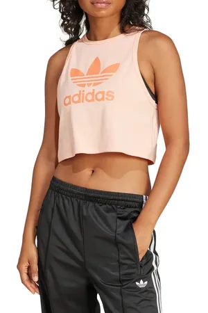 adidas Trefoil Graphic Crop Tank in at Nordstrom, Size Small