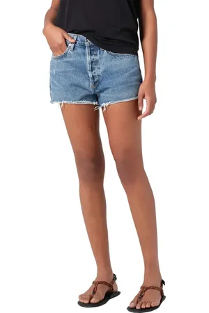 AGOLDE Parker High Waist Denim Cutoff Shorts in at Nordstrom, Size 25