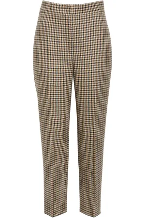 AKRIS Feryn Houndstooth Shetland Tweed Wool Ankle Pants in at Nordstrom, Size 10