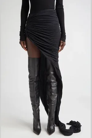 Rick Owens Gonna Edfu Draped Jersey Skirt in at Nordstrom, Size 12 Us