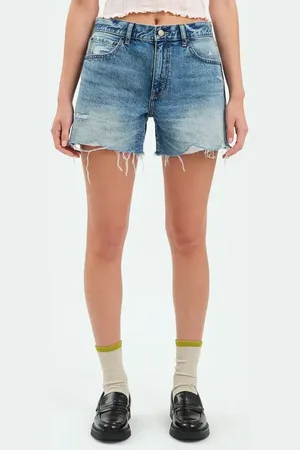 Danny Daze Crossroad Mid Rise Denim Cutoff Shorts in at Nordstrom, Size 23