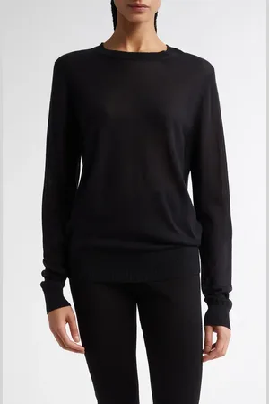 Totême Fine Silk & Cupro Crewneck Sweater in at Nordstrom, Size Medium
