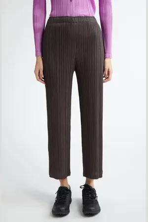 PLEATS PLEASE ISSEY MIYAKE Thicker Bottoms Pleated Wide Leg Crop Pants in at Nordstrom, Size 2