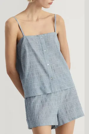 MANGO Stripe Seersucker Short Pajamas in at Nordstrom, Size Small