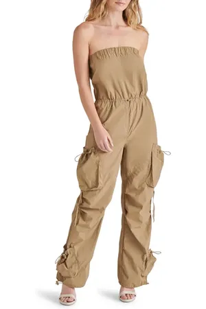 Steve Madden Kylo Strapless Nylon Jumpsuit in at Nordstrom, Size X-Small