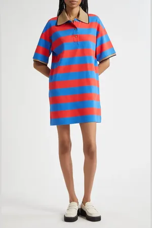 Marimekko Referenssi Stripe Cotton Polo Tunic in at Nordstrom, Size Medium