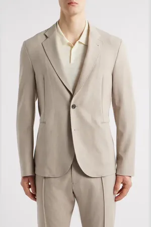 Emporio Armani M??lange Stretch Gabardine Sport Coat in at Nordstrom, Size 46 Us