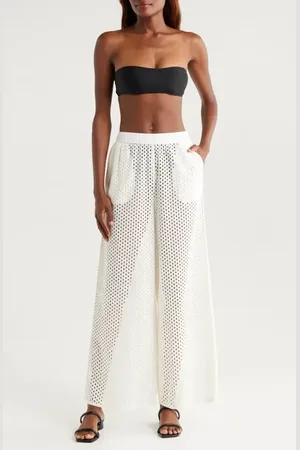 Solid The Delaney Open Knit Cotton Cover-Up Pants in at Nordstrom, Size X-Small