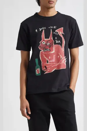 Endless Joy Devils Heavyweight Organic Cotton Graphic T-Shirt in at Nordstrom, Size Small