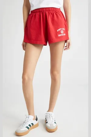Sporty & Rich Varsity Crest Disco Graphic Shorts in at Nordstrom, Size Small