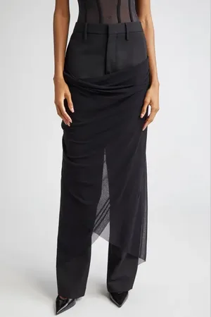 Jean Paul Gaultier Sarong Overlay Tailored Pants in at Nordstrom, Size 2 Us