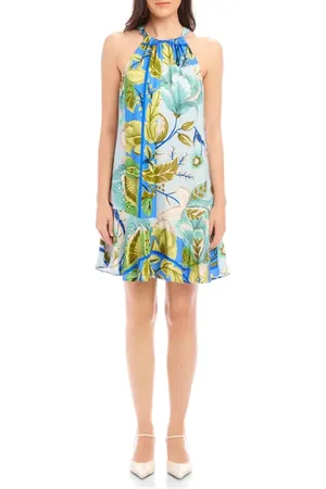 Fifteen Twenty Brenda Print Ruffle Hem Shift Dress in at Nordstrom, Size Small