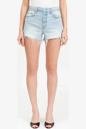 Danny Daze Troublemaker High Waist Denim Cutoff Shorts in at Nordstrom, Size 24