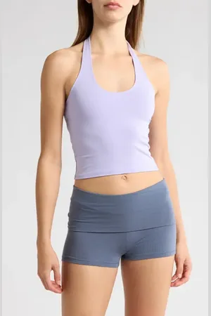 Florence By Mills Terry Halter Crop Top in at Nordstrom, Size Xx-Small