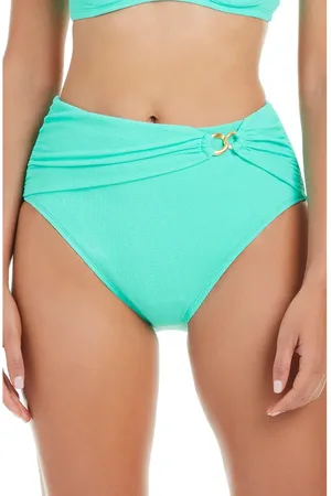 Rod Beattie Ol?? Shirred High Waist Piqu?? Bikini Bottoms in at Nordstrom, Size 10