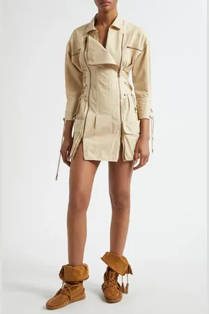 Isabel Marant Izarra Cotton Cargo Dress in at Nordstrom, Size 12 Us