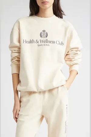 Sporty & Rich Health & Wellness Graphic Sweatshirt in at Nordstrom, Size Small