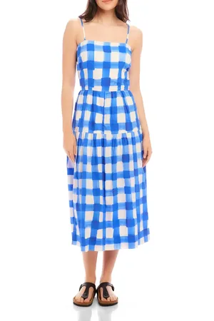 Fifteen Twenty Costa Check Sundress in at Nordstrom, Size Medium