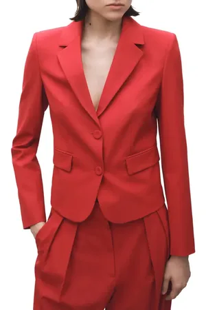 MANGO Margot Crop Blazer in at Nordstrom, Size Xx-Small