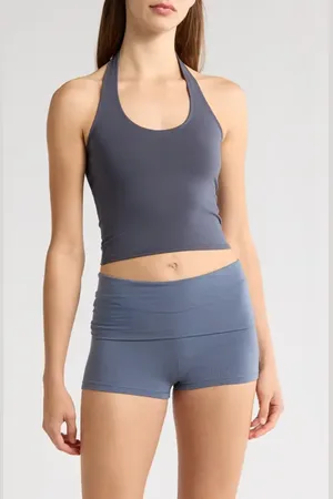 Florence By Mills Terry Halter Crop Top in at Nordstrom, Size Medium