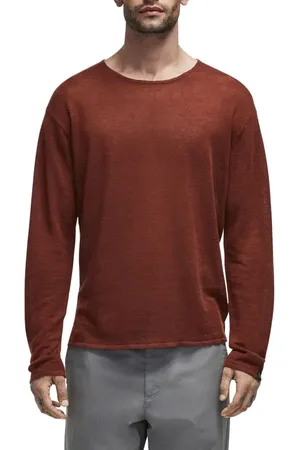 RAG&BONE Kerwin Long Sleeve Linen T-Shirt in at Nordstrom, Size Medium