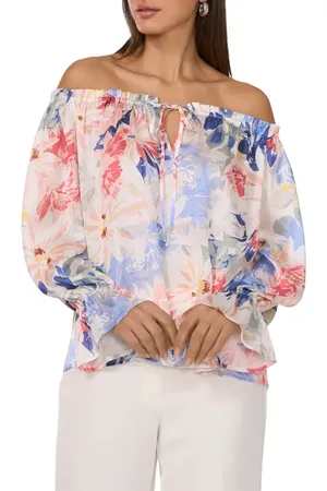 Vince Camuto Floral Keyhole Off the Shoulder Top in at Nordstrom, Size Small