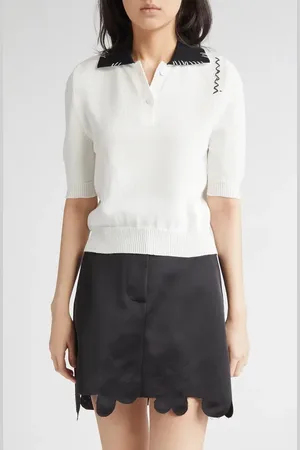 Marni Embroidered Logo Polo in at Nordstrom, Size 2 Us