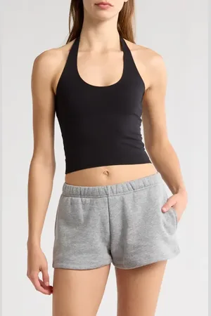 Florence By Mills Terry Halter Crop Top in at Nordstrom, Size Large