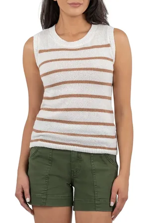 Kut From The Kloth Contessa Stripe Sleeveless Sweater in at Nordstrom, Size Medium