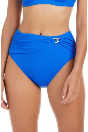 Rod Beattie Ol?? Shirred High Waist Piqu?? Bikini Bottoms in at Nordstrom, Size 6