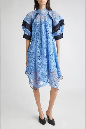 3.1 Phillip Lim Corded Lace Handkerchief Hem Dress in at Nordstrom, Size Large
