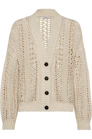 Brunello Cucinelli Ribbed Net cardigan in at Nordstrom, Size Large Eu
