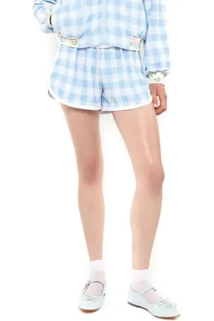 Anna Sui Gingham Terry Shorts in at Nordstrom, Size Medium