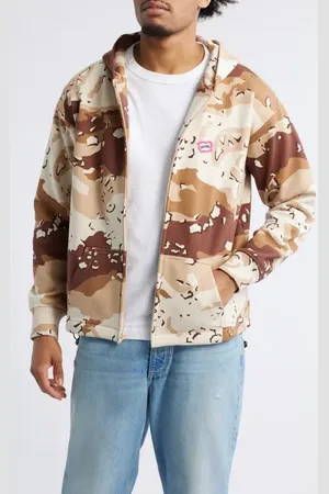 ICECREAM Shift Camo Crop French Terry Zip Hoodie in at Nordstrom, Size Small