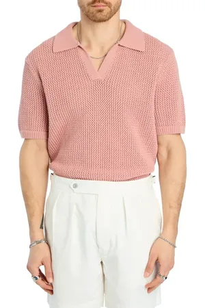 SER.O.YA Romeo Crochet Polo Shirt in at Nordstrom, Size Small
