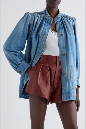 Chloé Puff Sleeve Denim Jacket in at Nordstrom, Size 10 Us