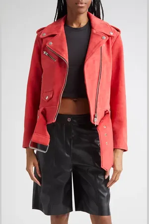 Stand Studio Icon Suede Biker Jacket in at Nordstrom, Size 2 Us