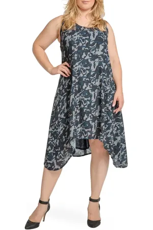 Standards & Practices Ace Camo Skull Sleeveless Midi Dress in at Nordstrom, Size 1X