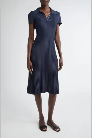 BRANDON MAXWELL Joyce Pleated Polo Dress in at Nordstrom, Size Small