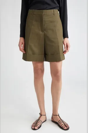 Jil Sander Linen Straight Leg Shorts in at Nordstrom, Size 4 Us